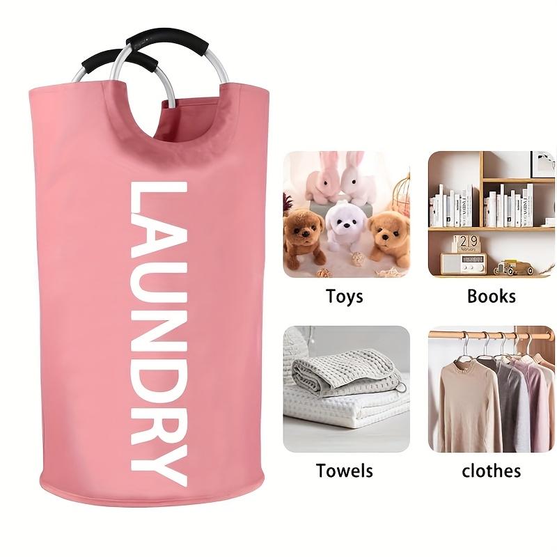 

Large Capacity Laundry Basket - Equipped with foldable laundry bags and a foldable, waterproof laundry basket. розовый