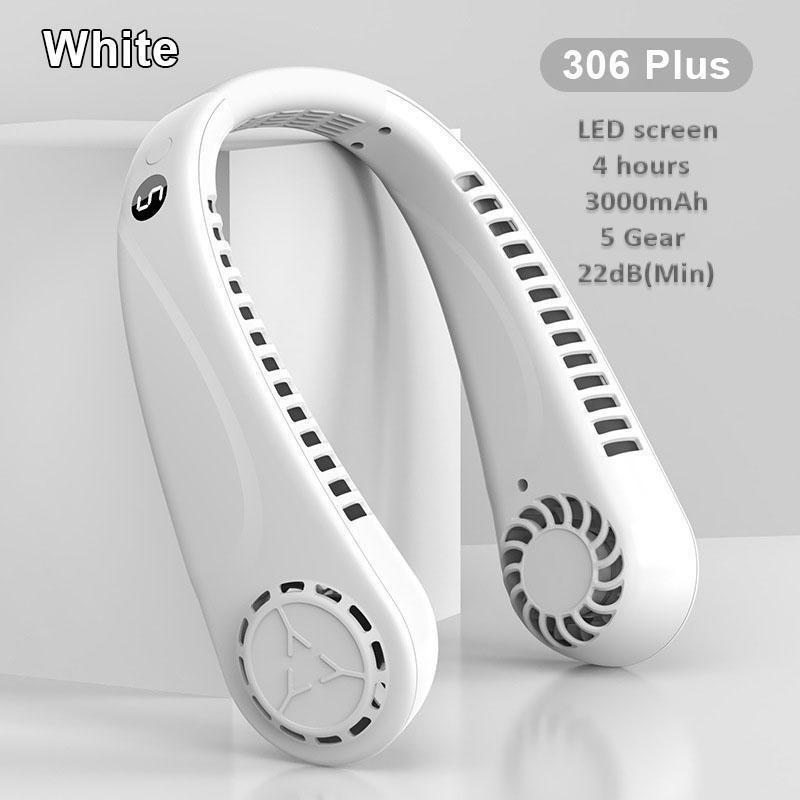 

5-скоростной портативный бесшумный шейный вентилятор Безлопастной охлаждающий вентилятор Дизайн для наушников Персональный вентилятор Регулируемый шейный вентилятор для туристического стола Спальня