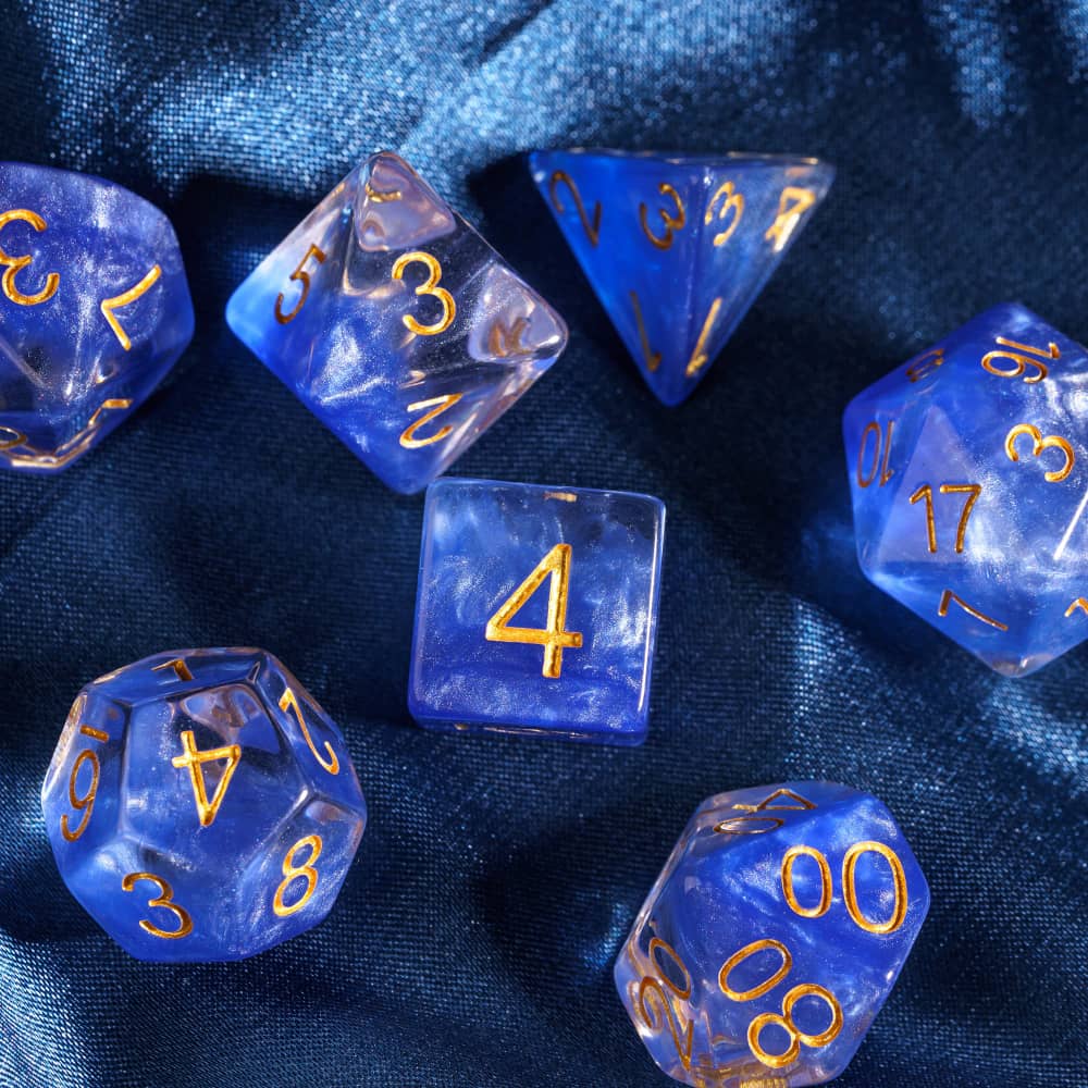 Cusdie Cool Magma DND Dice 7pcs Polyhedral Dice Set for Dungeons & Dragons Role Playing Board Games --Multiple Color Options