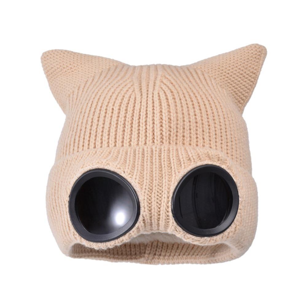 Wear-resistant Warm Ski Mask Hats Windproof Head Knitted Hat Fashion Winter Glasses Caps Outdoor