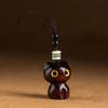 Handmade Craft Wood Car Keyring Wood Material DIY Keychain Components New Cat Shape Charm