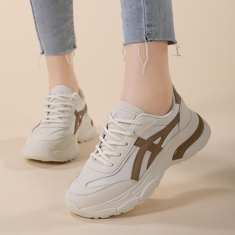 Thick-soled Heightening Versatile Casual Dad Shoes Women's Shoes Spring New Silver Mesh Sneakers Breathable Running