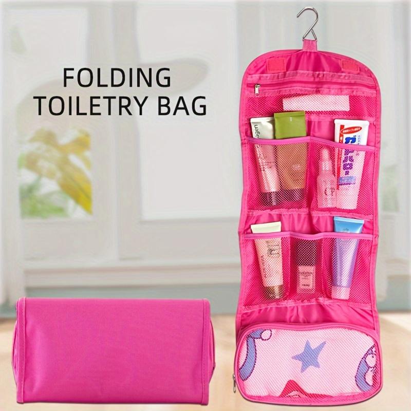 Hanging Toiletry Bag Large Capacity Travel Organizer with Multi Compartment for Cosmetics Foldable Unisex Unscented Storage Pouch for Outdoor Trips