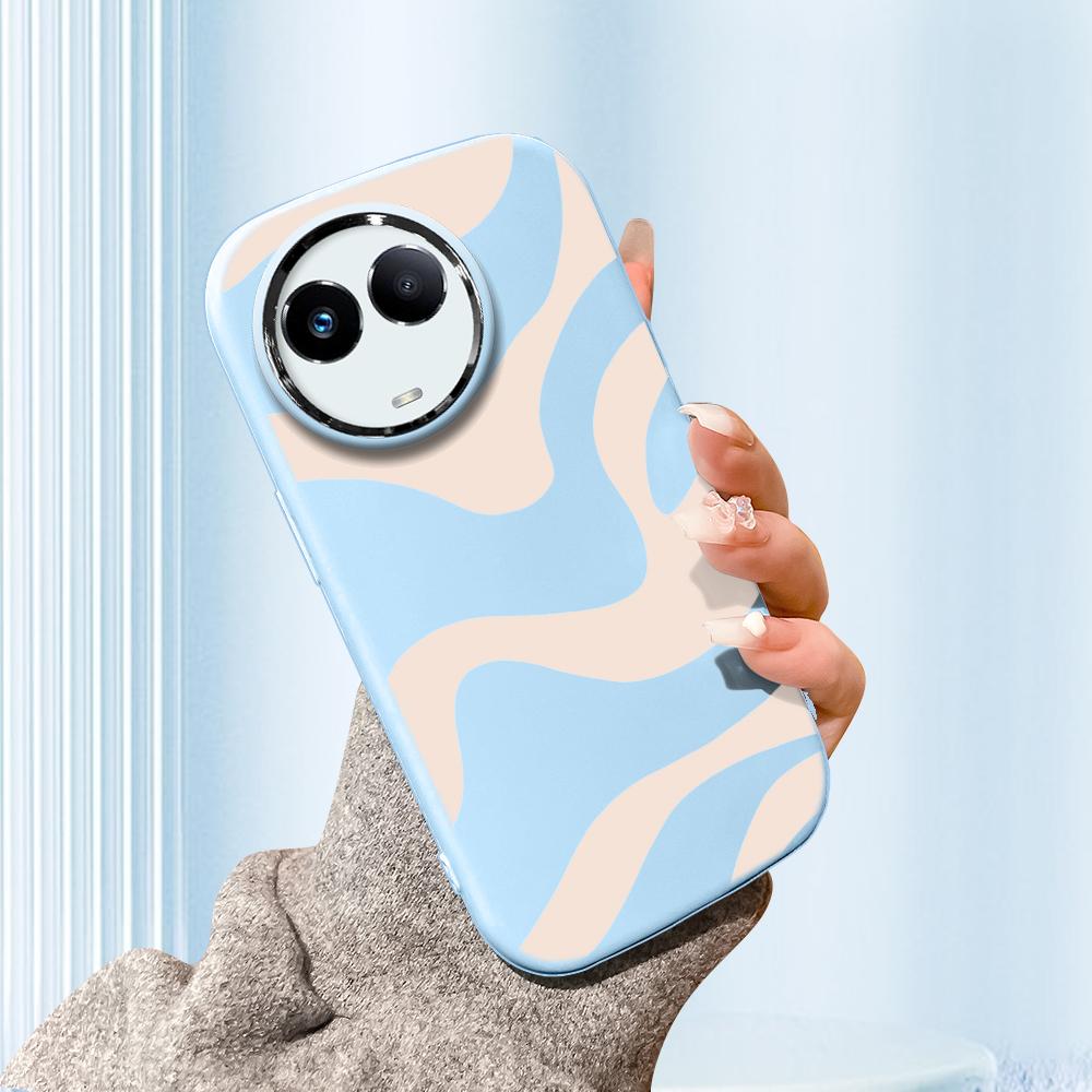 Jednokolorowy obiektyw ze srebrną krawędzią tłusta obudowa miękka TPU płynny silikonowy pokrowiec odporny na wstrząsy futerał na telefon do OPPO Reno Realme OnePlus