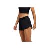 HOKA ONE ONE Solid Color Lace-Up Mid-Waist Three-Quarter Sports Shorts Women shorts Black 1151090
