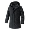 Medium and Long Cotton-padded Clothes, Men's Large Size, Loose Hooded Cotton-padded Jackets In Winter, Warm and Thickened Down Cotton-padded Clothes.