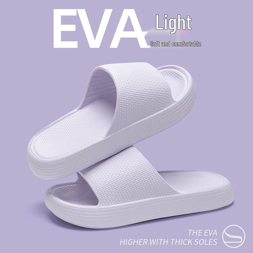 Jie Liya Small Grid Women's and Men's Non-slip EVA Slippers - Summer 2025 Collection for Indoor Comfort and Fresh Feet.