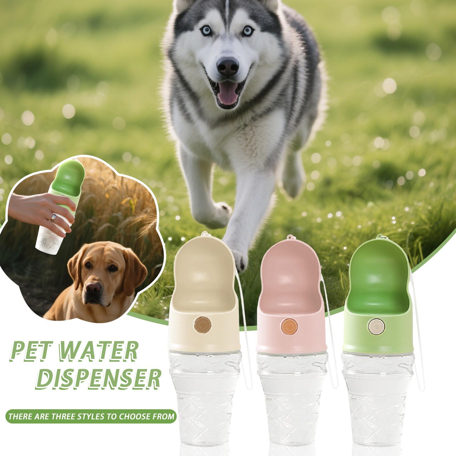 

Pet Utensils Portable Dog Water Bottle For Dog Walking And Travelling Pet Cup Double Seal Leak Proof One Size червоний