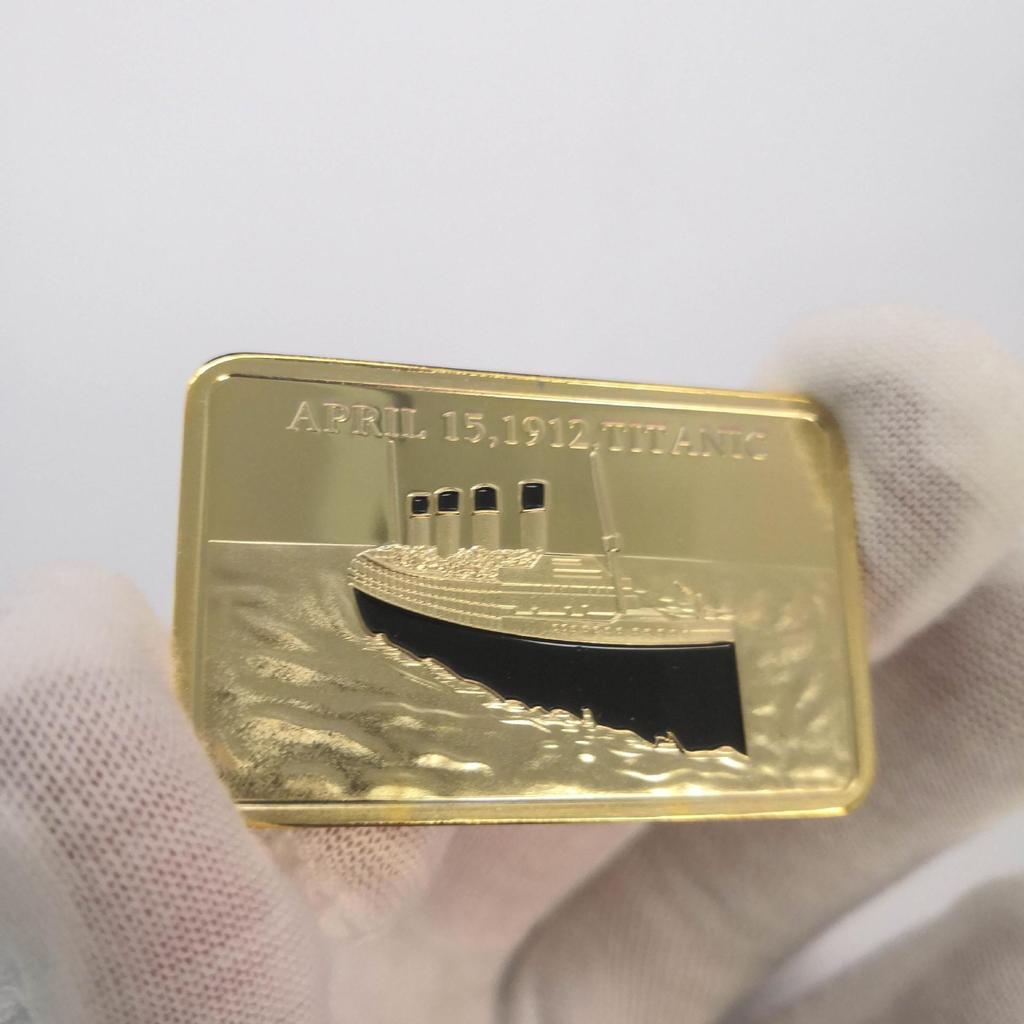 Titanic Vergoldeter Streifen, Gedenkblock zum 100. Jahrestag, Gold- und Silbermünzen, Sammlerstücke, Kunstwerke
