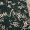 [BYSIFA] Green Beige 100% Mulberry Silk Scarf Cape Summer Floral Design Chiffon Long Scarves Beach Shawl Ladies Scarves Echarpes