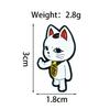 Cartoon Anime Lucky Cat Brooch - Cute Japanese Character Lapel Pin Accessory