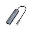 6w1 Hub USB-A USB-C DisplayPort HDMI Splitter - Gray