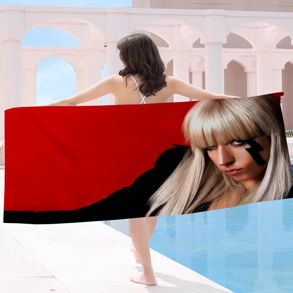 L-Lady Gaga Strandtuch Bunte Badetücher für Mädchen Mikrofaser Schnelltrocknend Individuell Sandfrei Strand Yoga Spa Fitnessstudio Pool