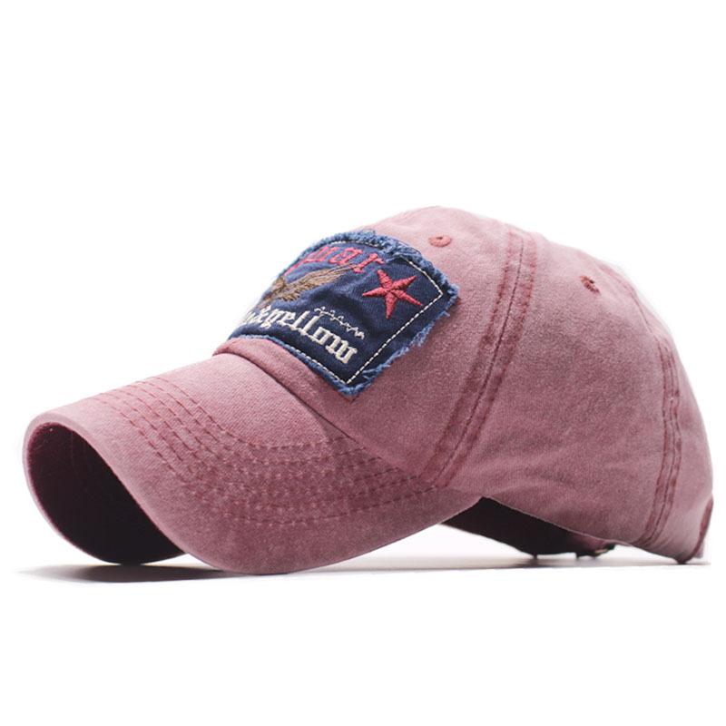 Spring and Autumn Retro Hong Kong Style Washed Cotton Embroidery Alphabet Baseball Cap Men's and Women's Casual Youth Cap Tide
