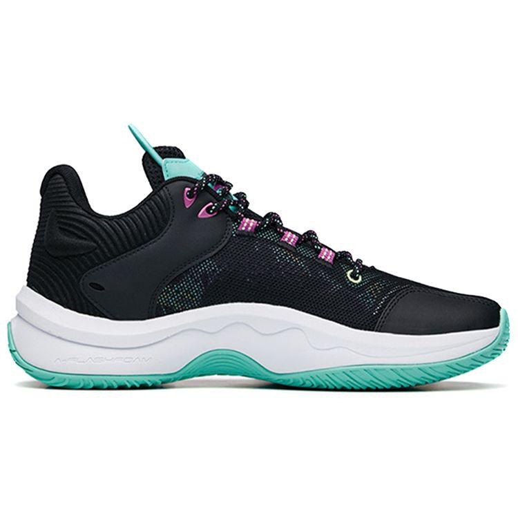 Anta Heat Wave 3 Comfortable Shock Absorbing Non-Slip Durable Low-Top Basketball Shoes Men Sneaker Black Green 112131608-1