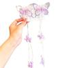 Girls' Blue Butterfly & Flower Tassel Braided Hair Chain - Baby Cornrows Clip, Hanfu Accessories