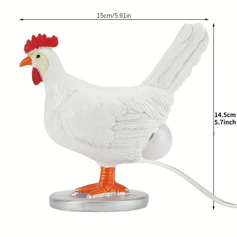 1PC Neue Kreative Harz Handwerk Simulation Weiß Legen Huhn Nacht Licht Kopf Neuheit Schlafzimmer Hause Ornament