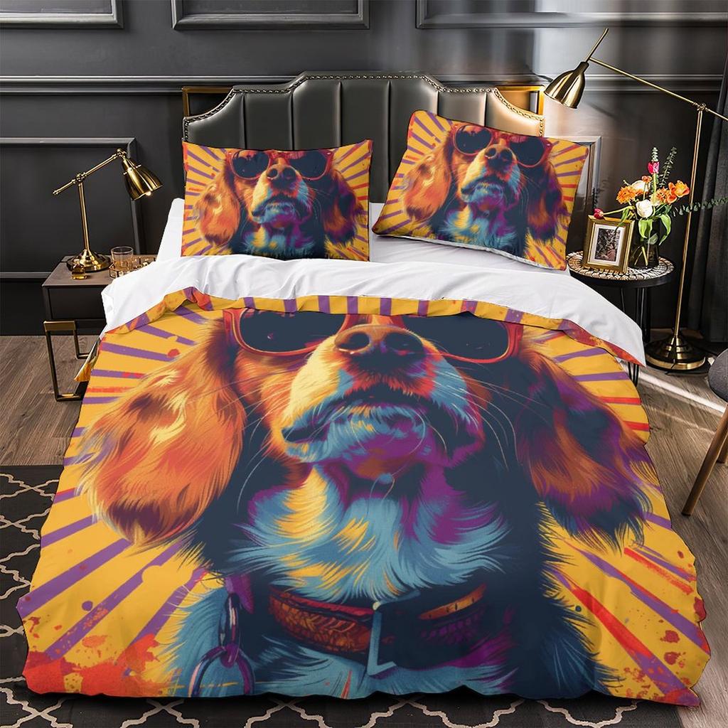 3D-Bettwäscheset mit Tiermotiven, Schlafzimmerdekoration, für Jungen, Teenager, Herren, Daunenbettbezug, 2/3-teilig, Einzel-/Doppelbett, extragroßer Bezug