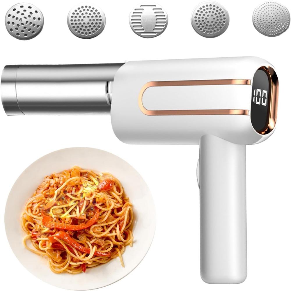 

Ручная электрическая паста-машина со светодиодным экраном для приготовления домашних спагетти-рамен белый