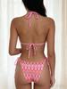 Costume da Bagno da Donna Bikini Set con Laccetti Laterali Schiena Scoperta Costumi da Bagno