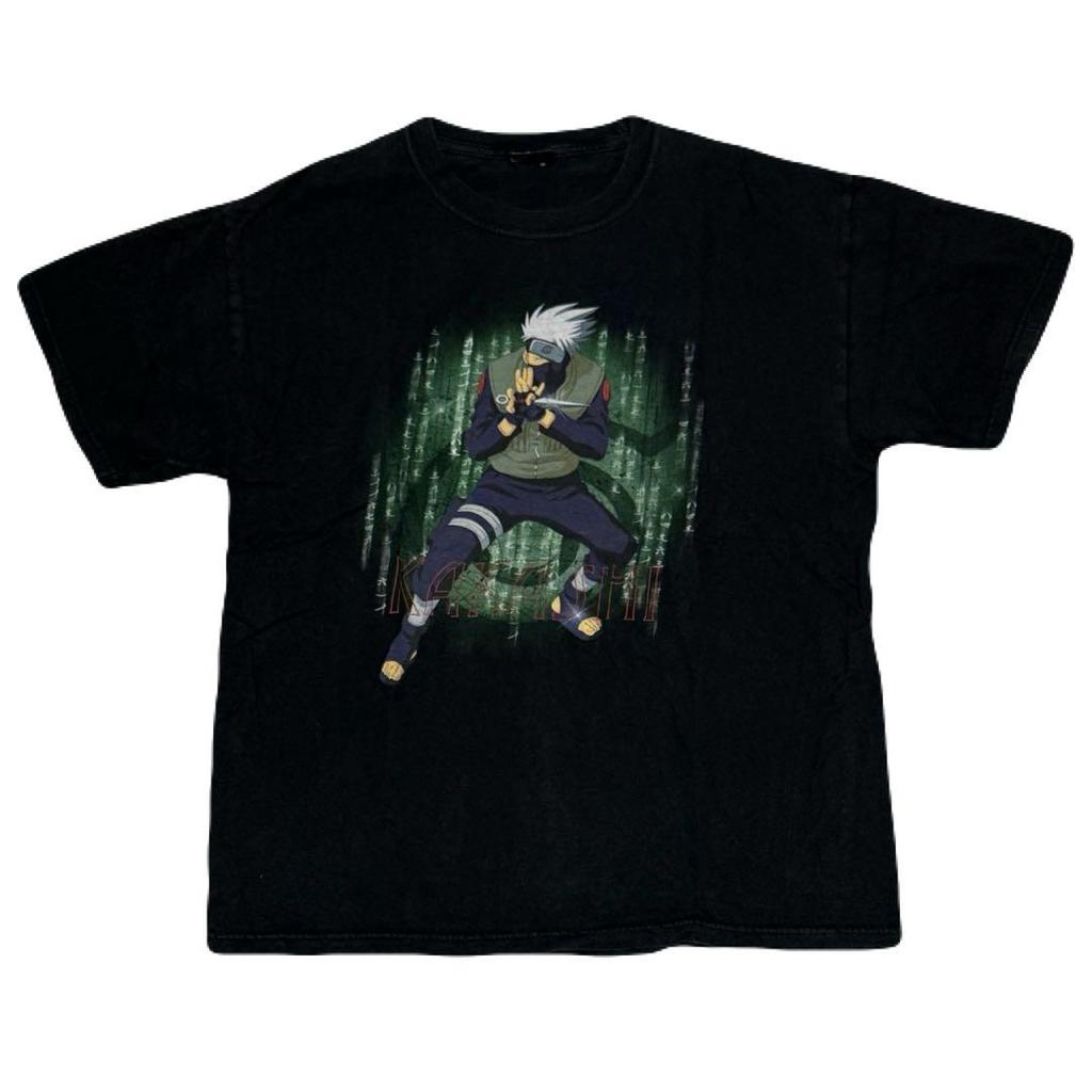 [USED] 00s NARUTO Anime T-Shirt Manga Naruto Kakashi Sensei XL