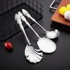 4Pcs Kitchen Tableware Set Stainless Steel Teaspoons Portion Control Serving Spoon Large Size Lightweight Reusable