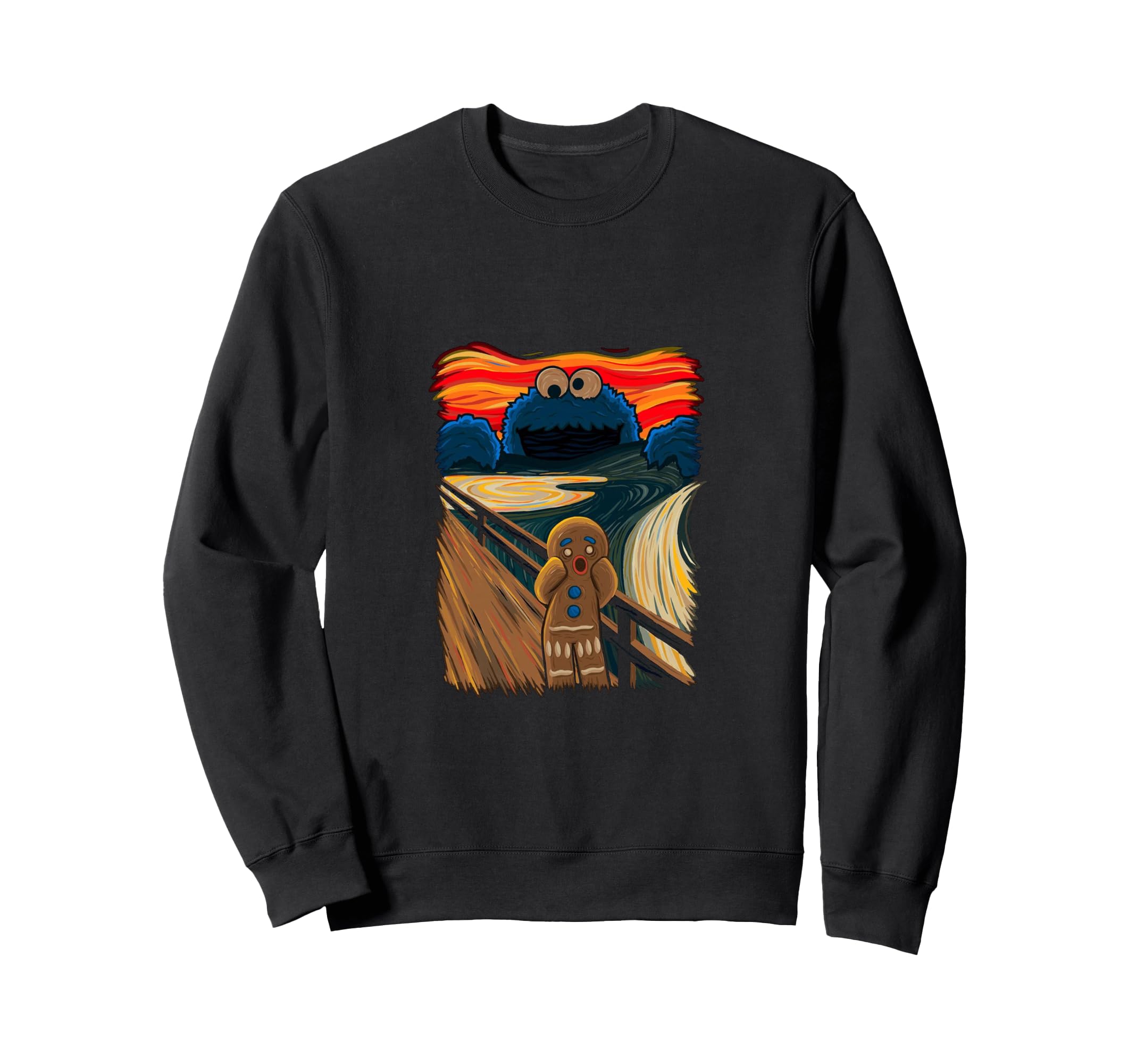 Свитшот-шутка  Пожиратель печенья Монстр-крик Munch Monster