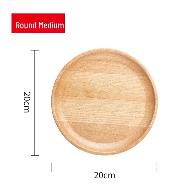 ZISIZ Round Wooden Serving Tray
