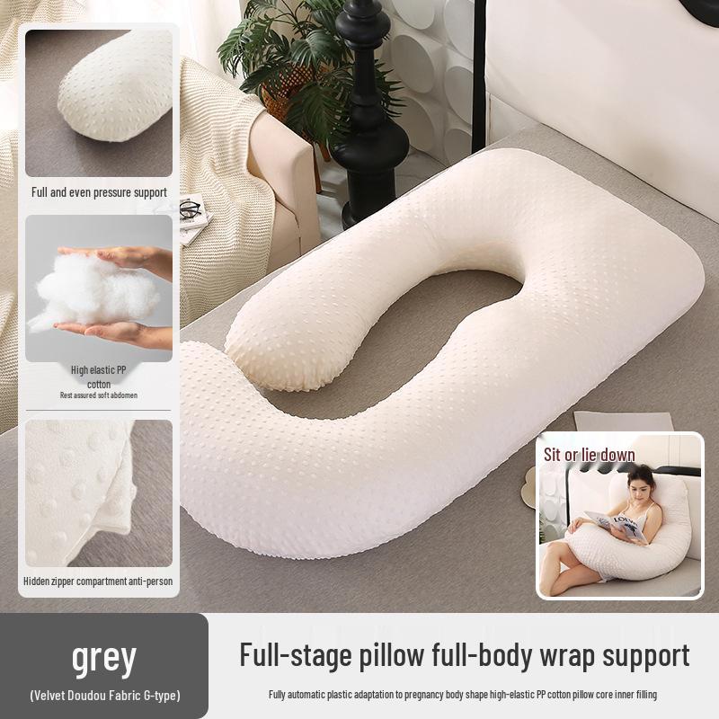 Pregnancy Support Pillow: G, U & L Shapes for Side Sleeping & Back Support