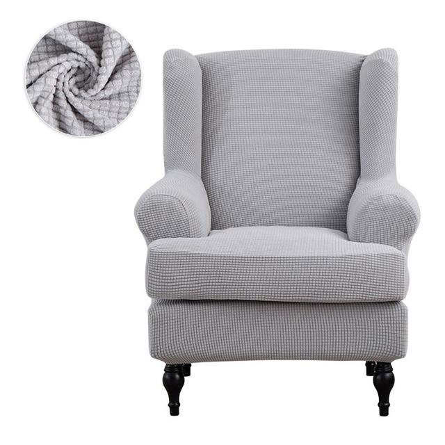 

Плед Тканина Levivel Wing Chair Cover Stretch Європейське крісло Wingback Еластичні чохли для стільців для вітальні Modern Wed Decor 1 Piece