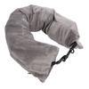 Travel Neck Pillow Stuffable with Adjustable Strap U Shape Soft Packable Fillable Travel Pillow Storage Bag Grey
