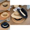Summer Straw Hat With Large Brim Sunshade For Beach And Outdoor Leisure