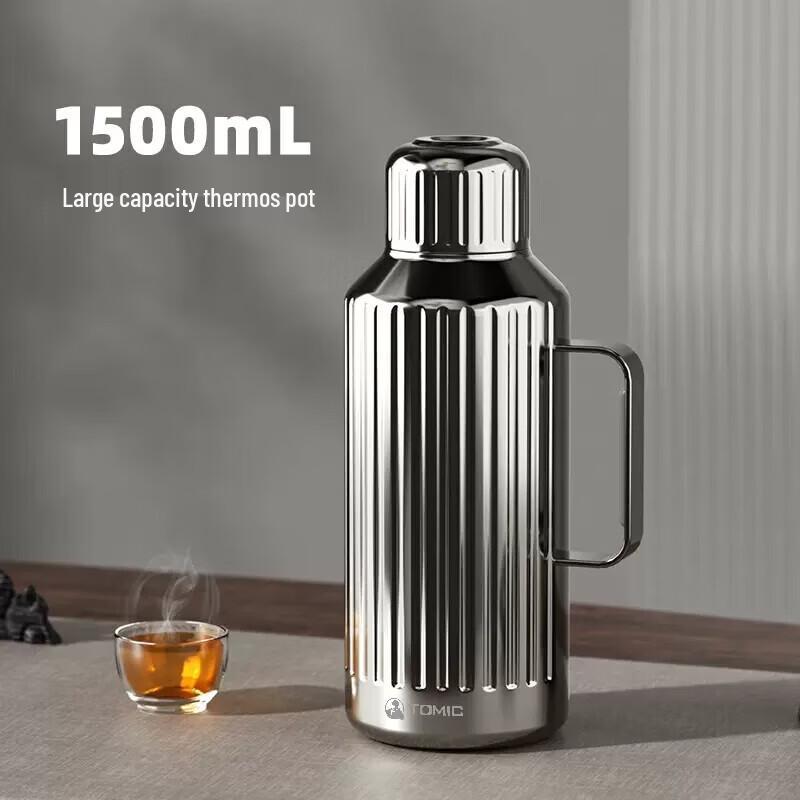 TOMIC 1.5L Double-Layer Stainless Steel Thermos