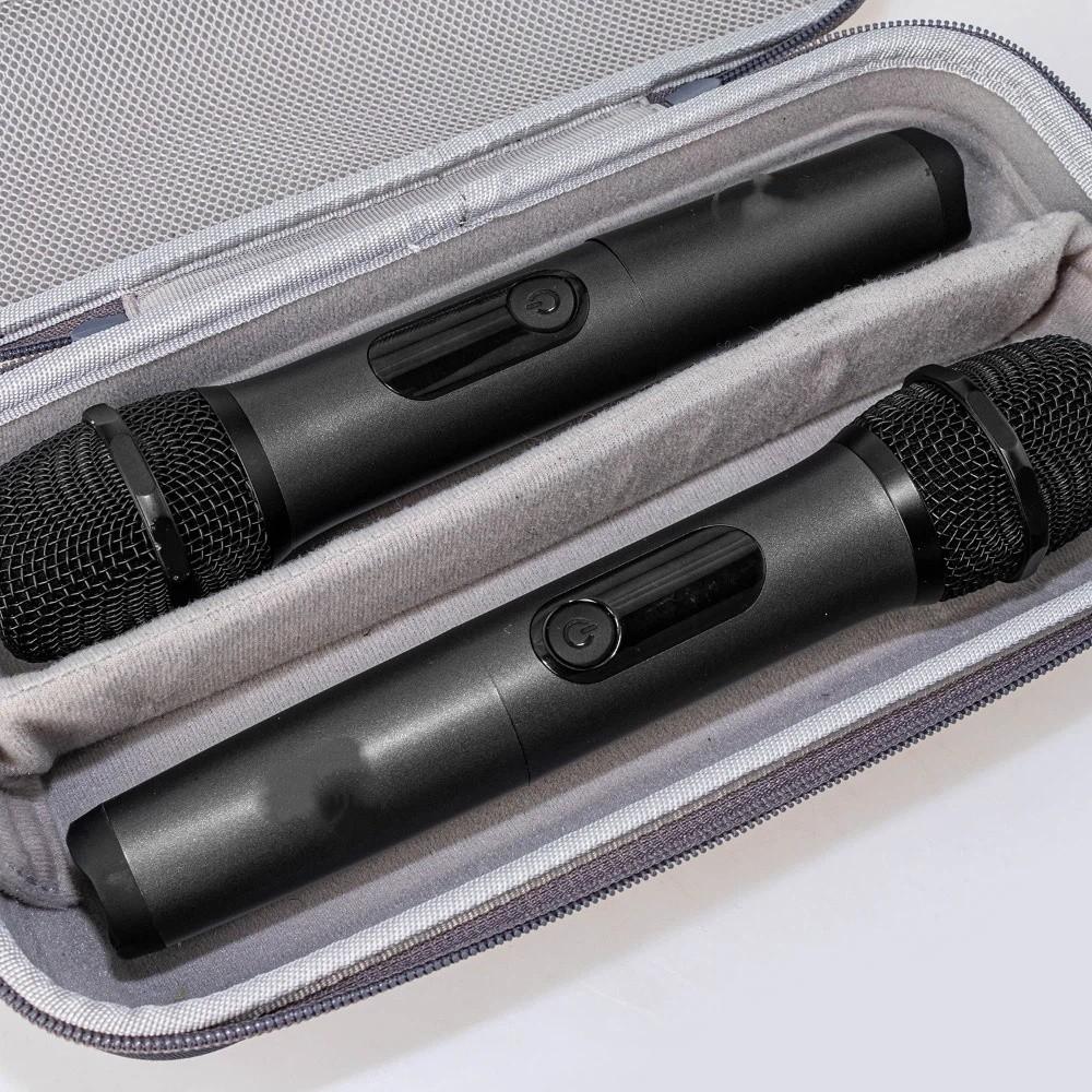 Hard Shell Wireless Microphone Case Water-Resistant Mic Travel Bag Shockproof Case Business Trip