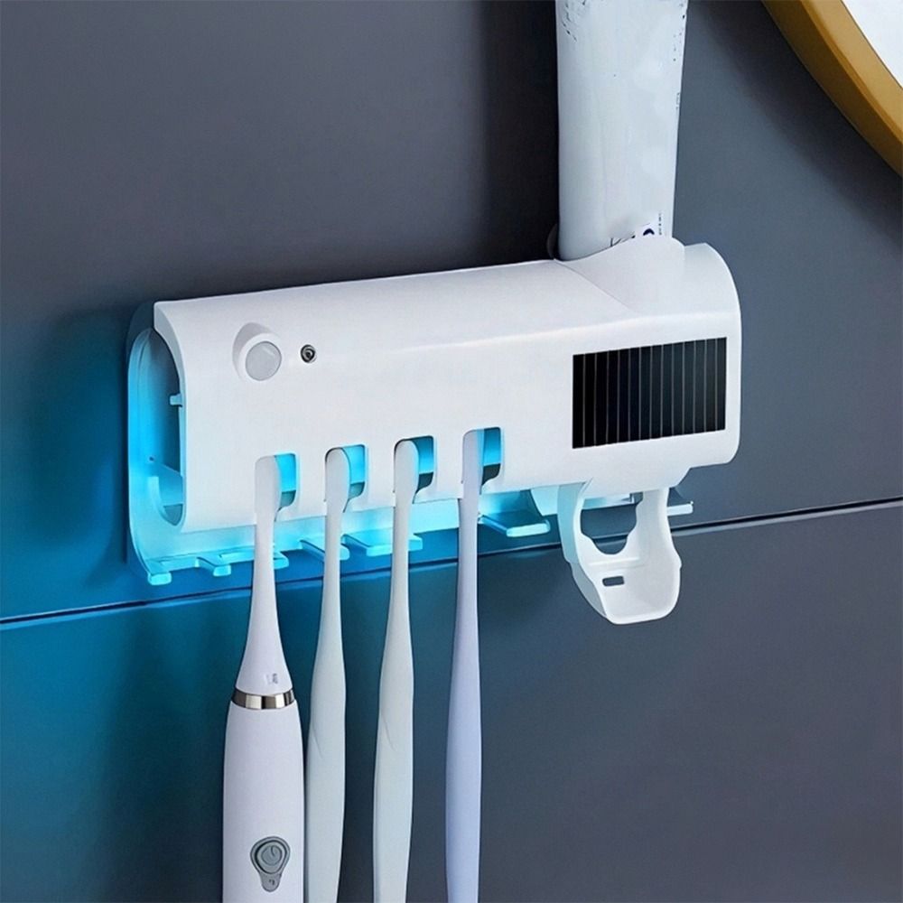 USB Recharge Automatic Toothpaste Dispenser Infrared Sterilizing Toothbrush Sterilizer  Multi-Brush