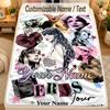 Flannel BlanketTaylor Swift Custom Name Text Personalized Soft Warm Throw Blanket Home Decor Gift