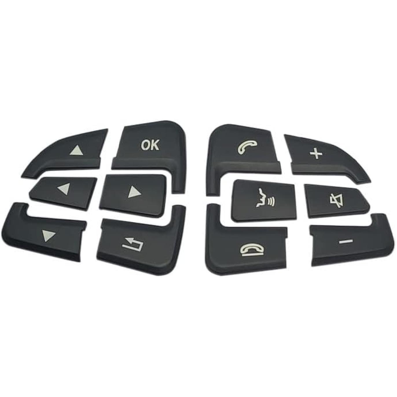 

Angelguoguo Car Steering Wheel Button Switch Trim Cover Sticker Fit for Mercedes Benz C GLC V Class W205 X253 W447 Black-Arrow Model