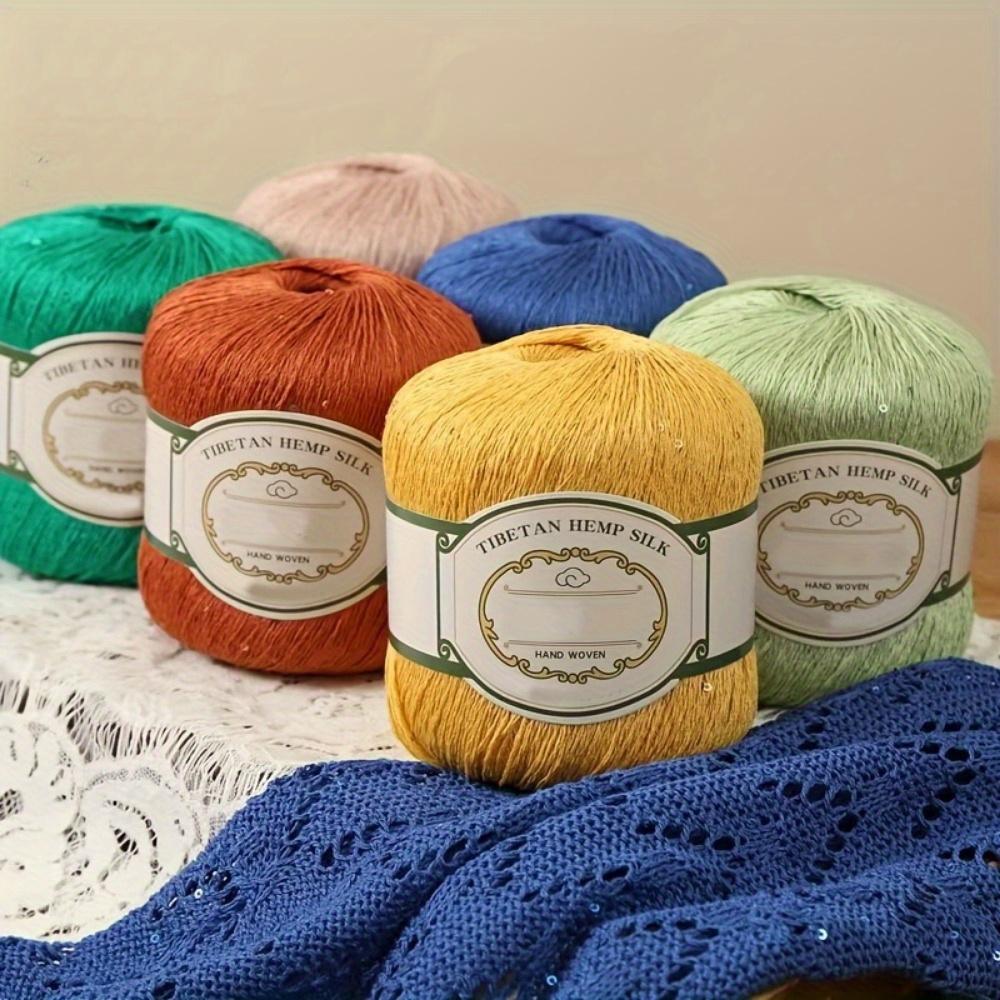 2pcs Yarn for Crocheting and Knitting Short Sleeve Tops Hollow Shawls