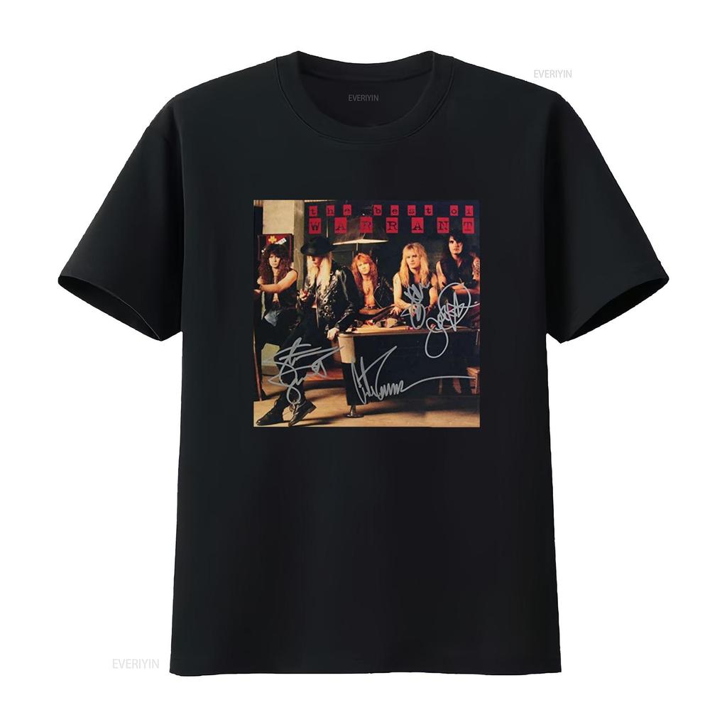 Warrant Band Signed Retro T Shirt Unisex All Size S To 4xl Nl1238 Vintage Washed Homme Top For Everyday Wear Casual Soft Versatile