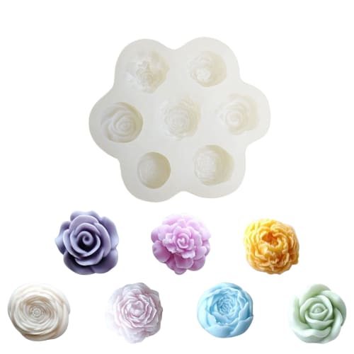 

Многоразовые силиконовые формы, 7 видов цветов, роза, пион, формы для УФ-смолы для эпоксидной смолы, глины, гипса, шоколада, печенья, конфет, для выпечки, DIY выпечка