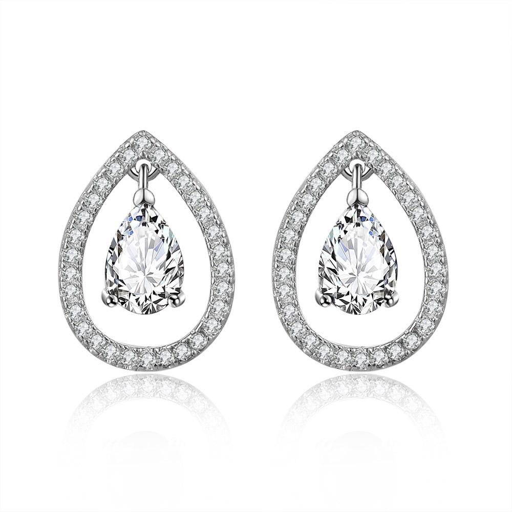 

ZHOUYANG Stud Earrings For Women Light Luxury Style AAA+Cubic Zirconia Waterdrop Party Wedding Earing Fashion Jewelry E116