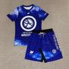 2026 Neues United World Wrestling Sportset für Herren Schwarz Weiß Grafisches Rash Guard & Shorts Schnelltrocknender MMA Trainingskampfanzug