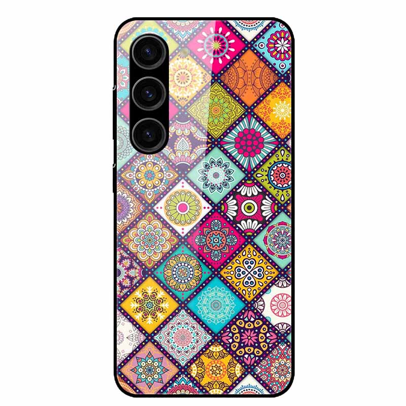 For Samsung Galaxy S25 Plus Case Tempered Glass Hard Phone Cover for Samsung S25 Ultra 5G Back Cases for GalaxyS25 S 25 S25Plus