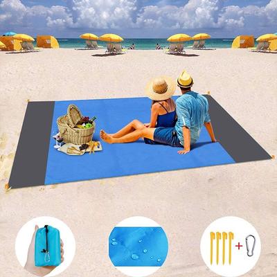 2,1 x 2 m wasserdichte Taschen-Campingmatte, Stranddecke, faltbare Campingmatte, Matratze, tragbar, leicht, Outdoor-Picknickmatte, Sand- und Strandmatte