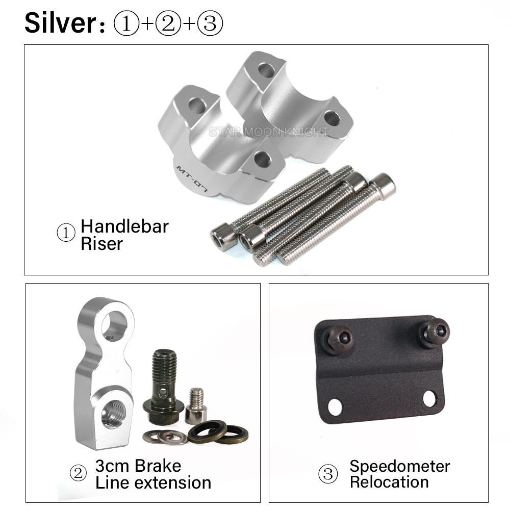Motorcycle Handlebar Riser For YAMAHA MT-07 MT 07 MT07 2021 2022 2023 2024 2025 Accessories 28mm Heightening Clamp Mount
