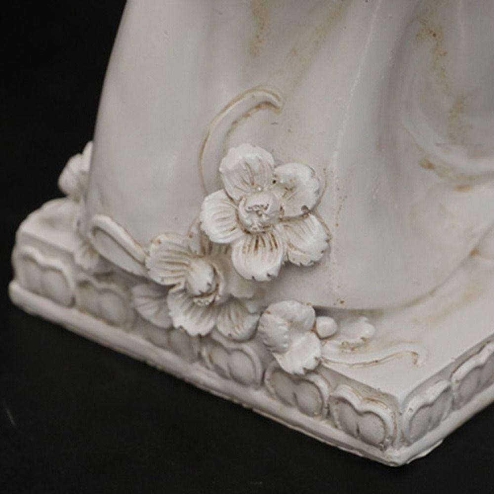 Decorative Angel Candle Holder Resin Angel Display Holder Elegant Resin Angel Ornament Table