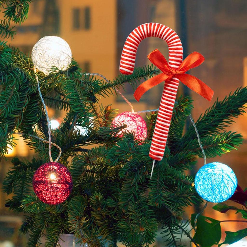 Christmas Tree Candy Cane Ornament Decor, Collection, Red White DIY Hanging Party