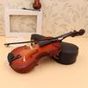 Mini Miniature Violin Model  with Stand and Case Mini Musical Instrument Ornaments