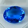 Lab-Created Blue Sapphire OVAL Shape 15.85 Ct Certified Loose Gemstone