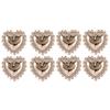 8Pcs 19/25MM Size Metal Shank Buttons Vintage Sewing Buttons Luxury Heart-Shaped Buttons  DIY Outfit